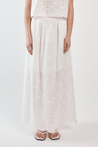 Ani Full Skirt - White