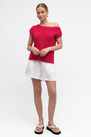 Ada Off The Shoulder Knit - Raspberry