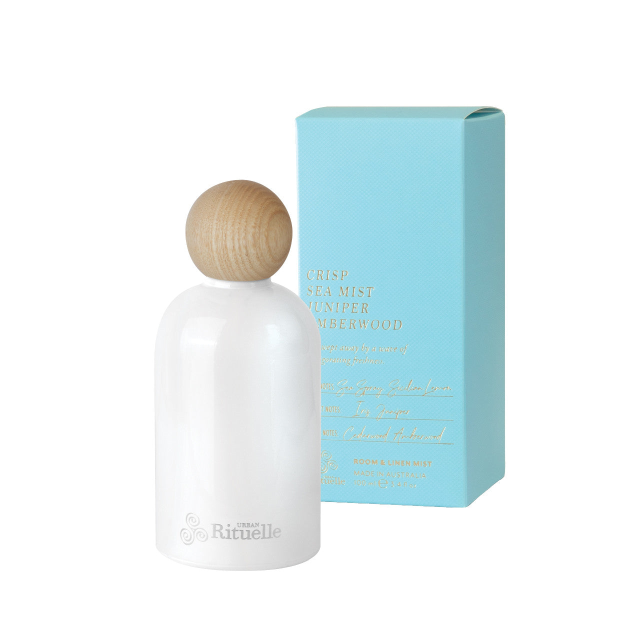 ~ Urban Rituelle Apotheca Room & Linen Mist - Crisp Sea Mist, Juniper & Amberwood