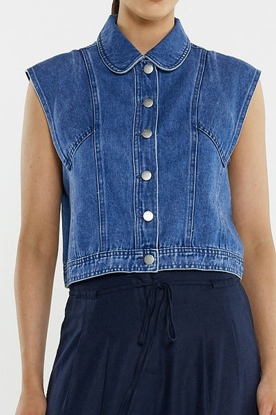 Christian Denim Vest - Classic Blue