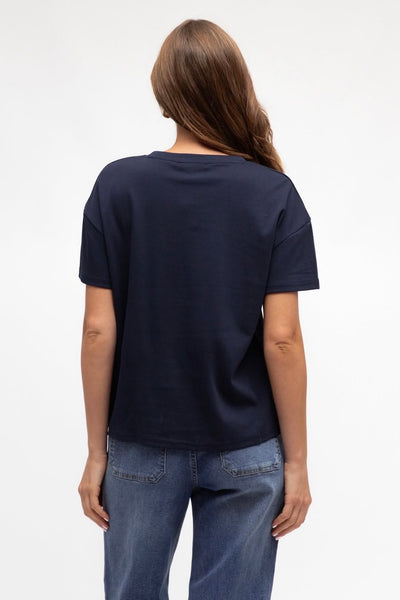 Easy Tuck Tee - Navy