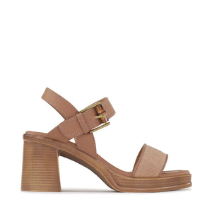 ~ LOS CABOS Burgos Block Heal - Caramel Raffia