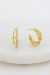 ~ Zafino Celeste Hoop Earring - Gold/Crystal