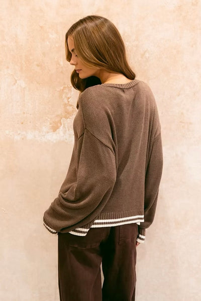 Chocolate Clash Knit - Chocolate