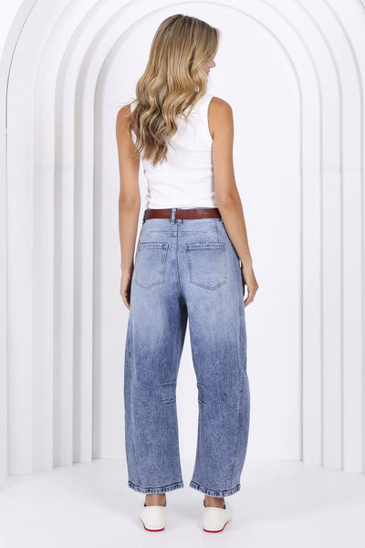 Theo Barrel Jeans - Blue