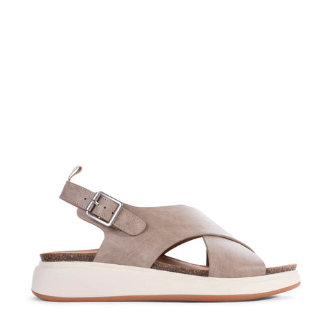 ~ LOS CABOS Cartage Cross Strap Sandal - Taupe