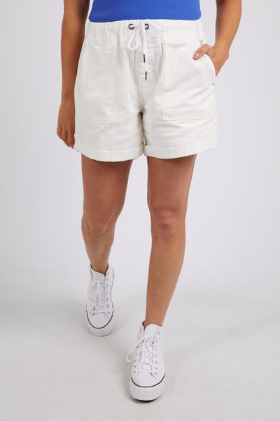 Emma Relaxed Denim Short - Vintage White