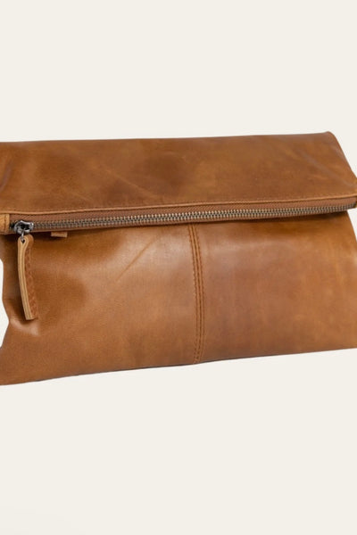 ~ BARE Foldover Clutch - Camel