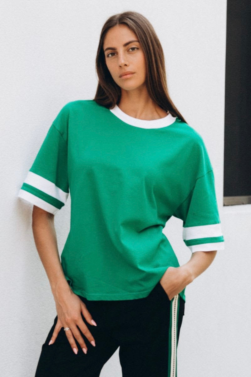 Alisa Tee - Green/Cream