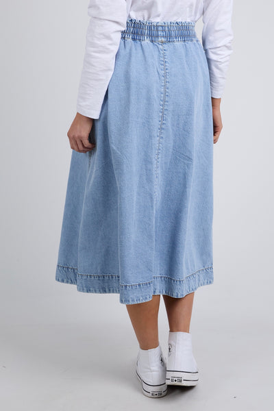 Greta Denim Skirt - Light Blue Wash