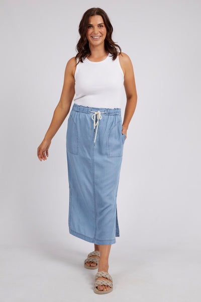 Penny Utility Skirt - Mid Blue Wash