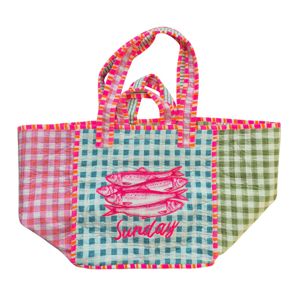 ~ Zoda Cotton Sunday Tote Bag - Multi