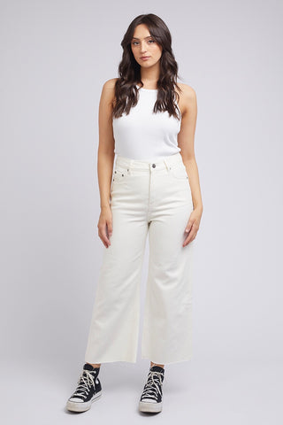 Charlie High Rise Wide Leg Jean - Vintage White