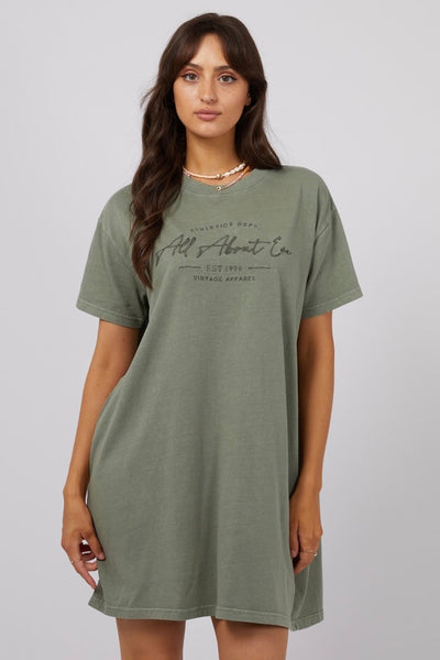 Classic Tee Dress - Khaki