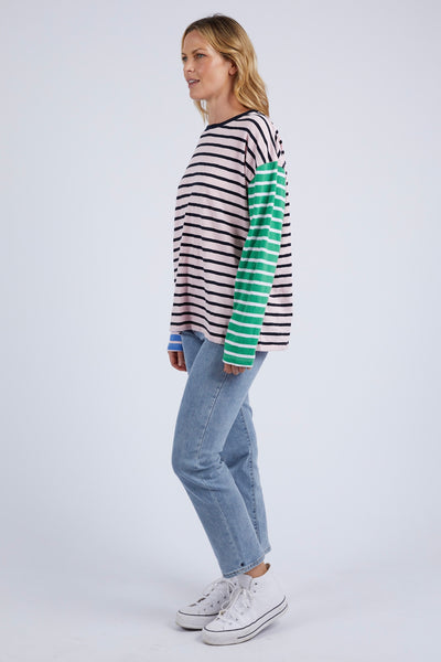 Sally Stripe L/S Tee - Pinkaboo