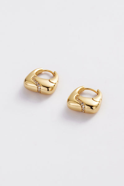 ~ Zafino Demi Hoop - Gold