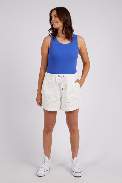 Emma Relaxed Denim Short - Vintage White