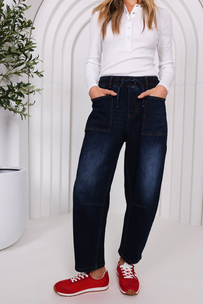 Leo Barrel Jeans - Ink