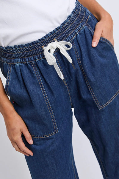 Greta Slim Leg Denim Pant - Saphire