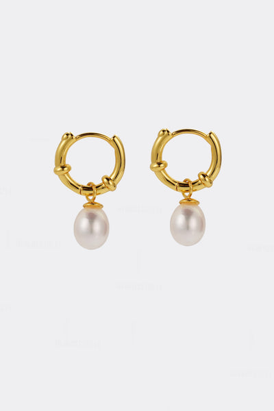 ~ Zafino Tessa Pearl Hoop - Gold