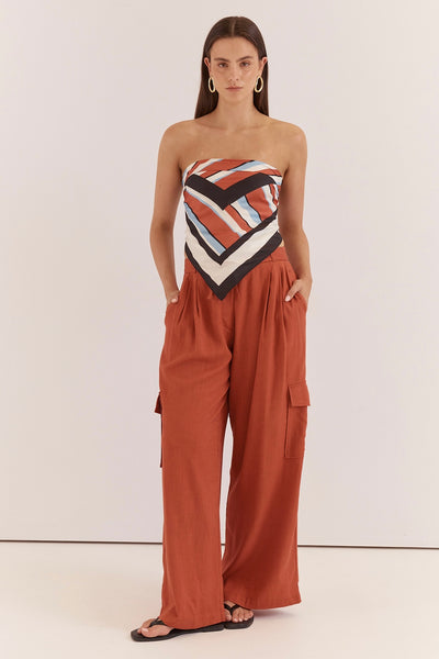Isa Scarf - Multi Stripe Print
