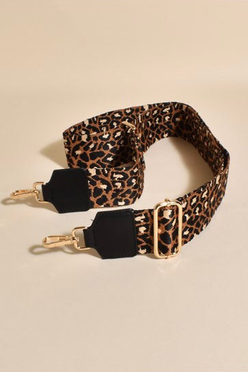 ~ Jazmin Webbing Bag Strap - Leopard