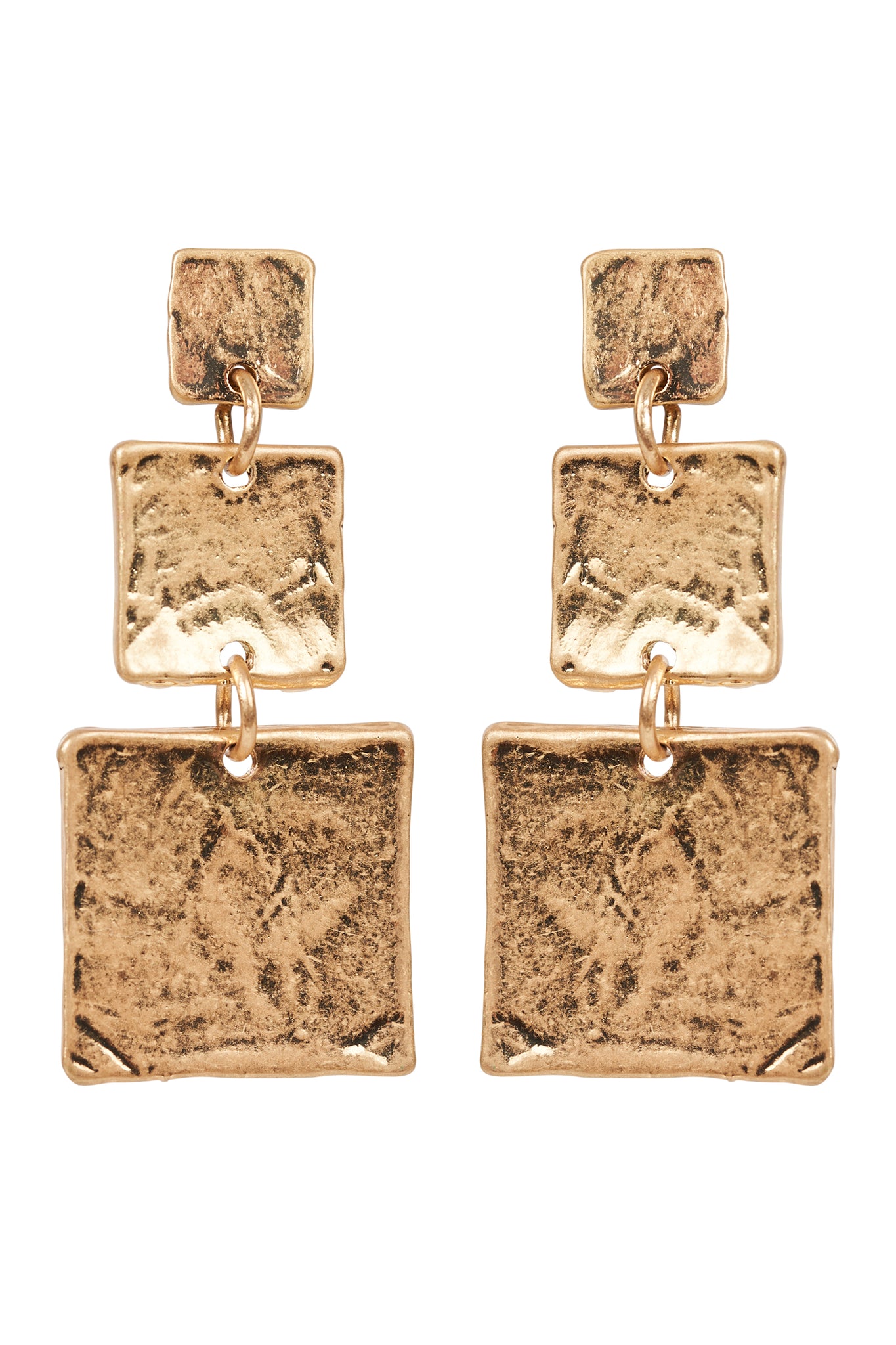 ~ eb & ive Paarl Square Drop Earring - Gold