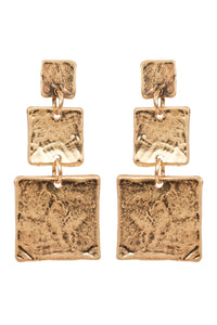 ~ eb & ive Paarl Square Drop Earring - Gold