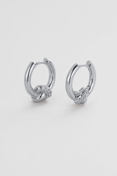 ~ Zafino Elle Hoop - Silver
