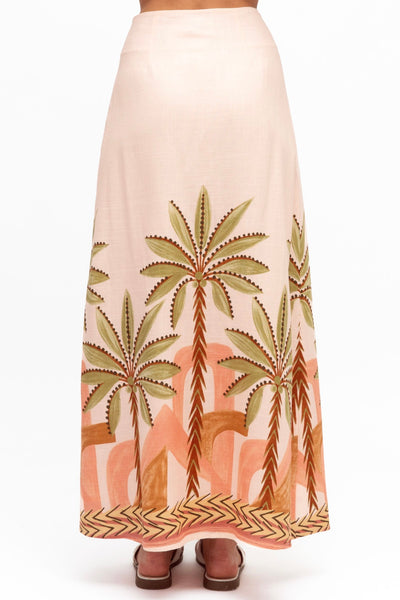 Amalia Maxi Skirt - Palm Print