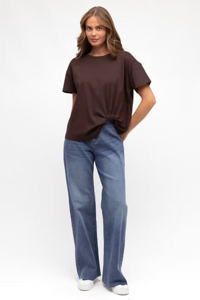 Easy Tuck Tee - Chocolate