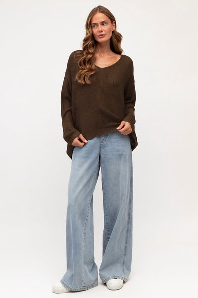 Aarna Slouch Knit - Chocolate
