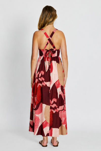 Leah Dress - Berry Abstract