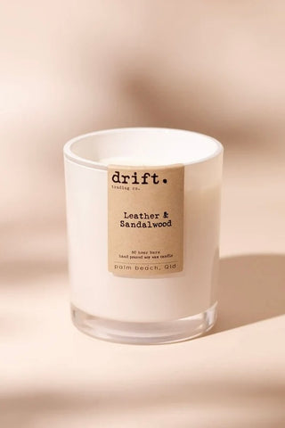 ~~ Drift Trading Co. Soy Wax Candle - Leather & Sandalwood