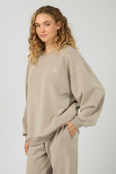 Luxe Active Box Crew - Stone