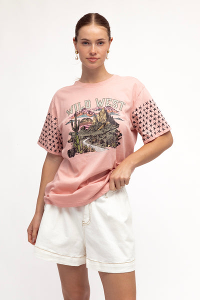 Wild West Desert Tee - Pink