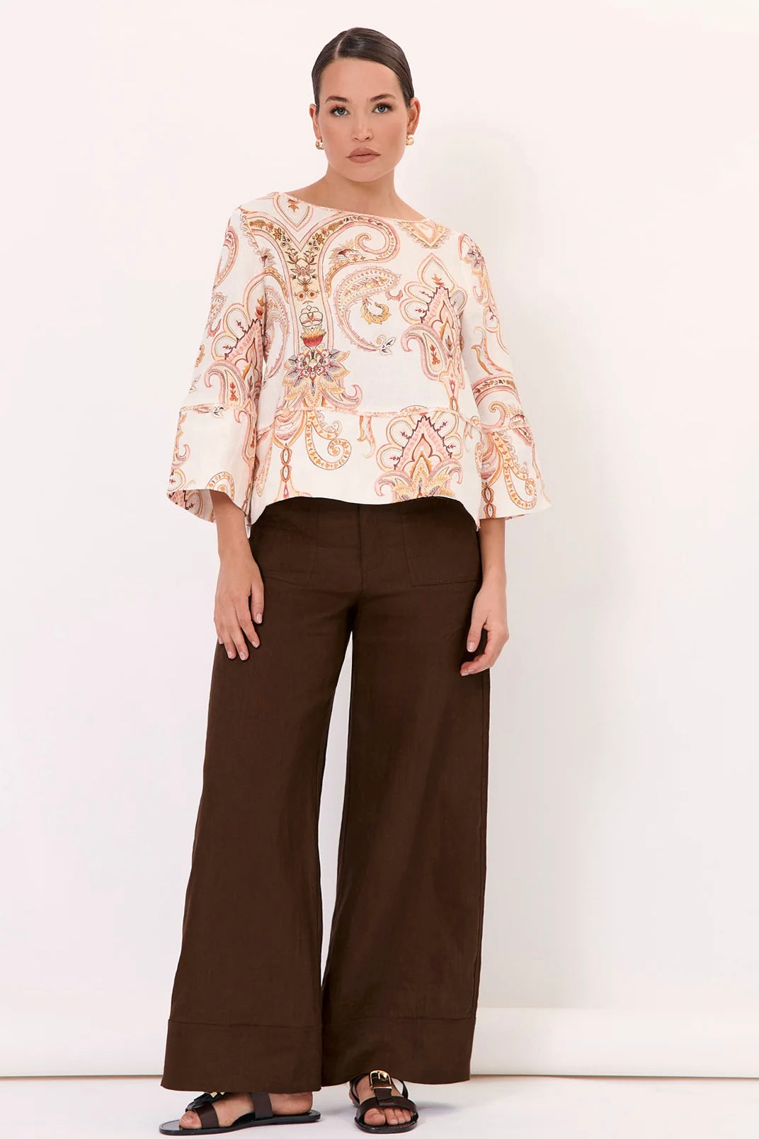 Phoenix Linen Top - Print