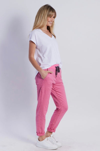 Riley Denim Jogger - Pink