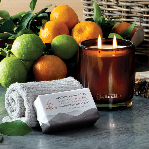 ~ Urban Rituelle Equilibrium Scented Soy Candle - Mandarin, Basil & Lime