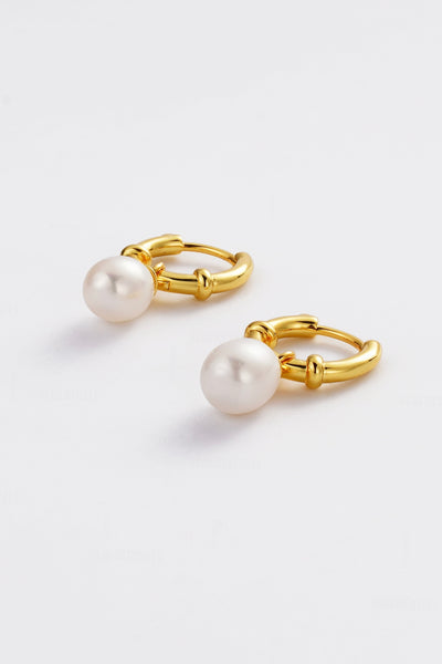 ~ Zafino Tessa Pearl Hoop - Gold