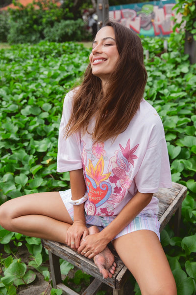 Heart Of Hearts Tee - Pale Pink
