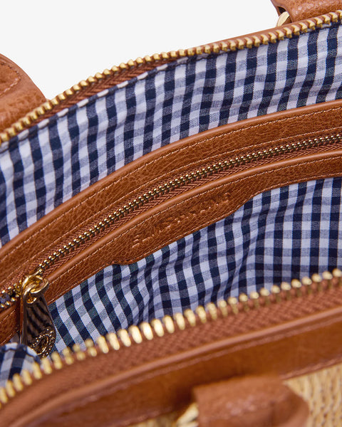 ~ ELMS+KING Fairfax Top Grip - Tan Pebble/ Natural Weave