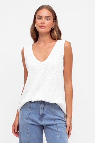 Abigail Knit Tank - White