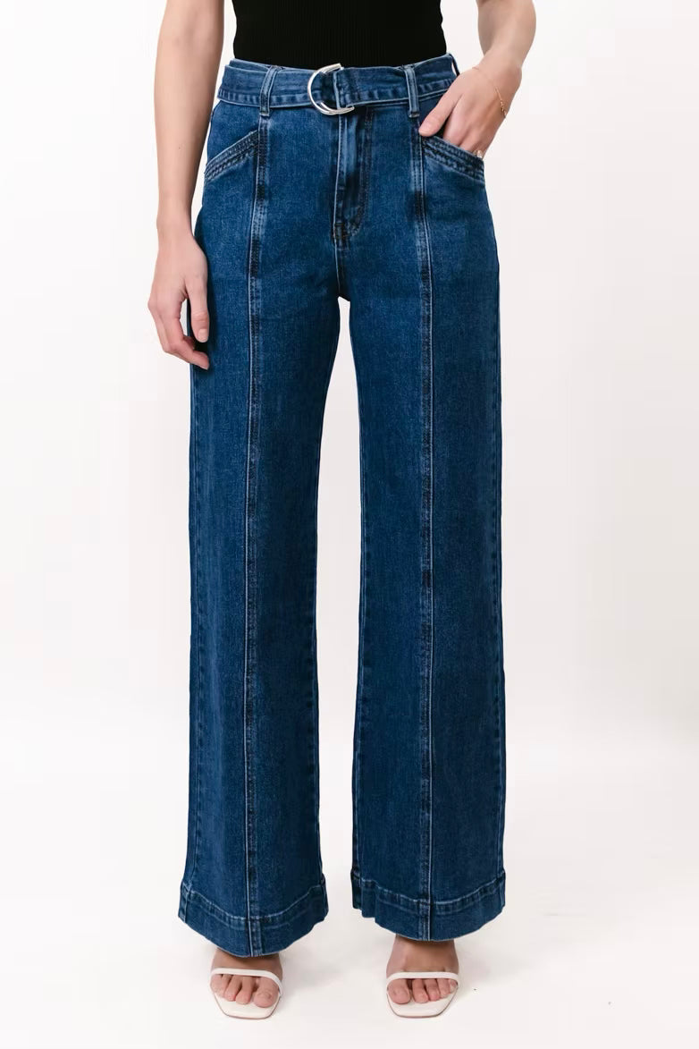 Abbie Stitch Detail Jean - Dark