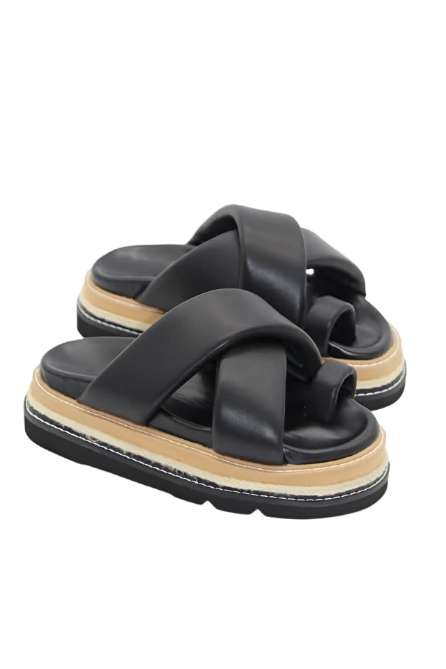 ~~ Rule Leather Sandal - Black