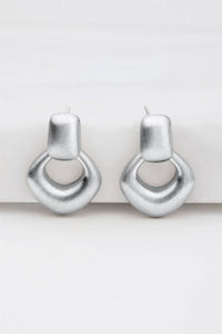 ~ Zafino Nova Brushed Earring - Brushed Silver