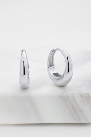~ Zafino Cleo Hoop Earring Medium - Silver
