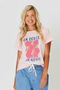 Lana Vintage Tee - Pink Pomegranate