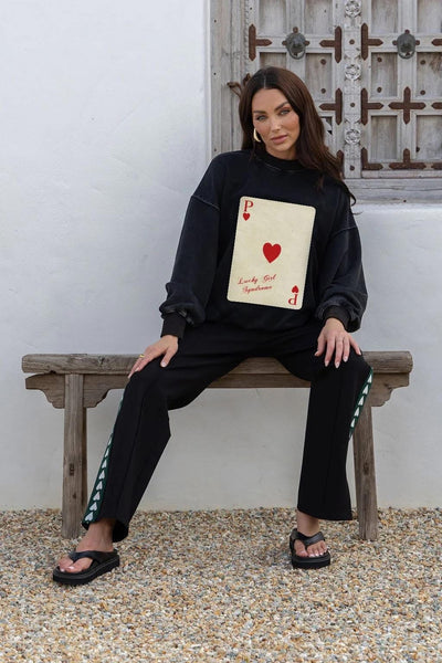Lucky Girl Syndrome Sweatshirt - Black Enzyme