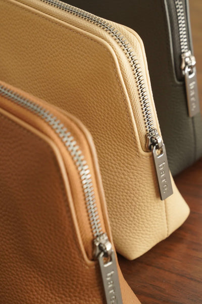 ~ BARE Fifi Clutch - Camel Pebble